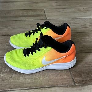 Nike Kids' Bright Yellow and Orange Sneakers
